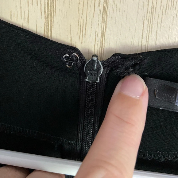 Derek Lam V Neck Black Silhouette Seam Dress US Sz 10 Italy - Picture 8 of 12